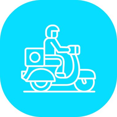 Motosiklet simge vektör çizim