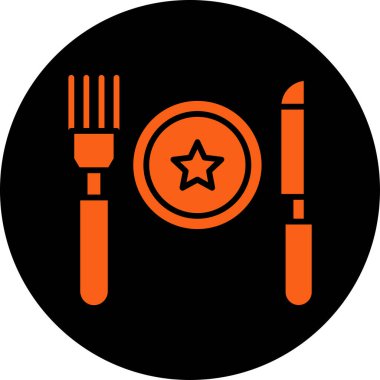 Yemek. Web simgesi basit illüstrasyon