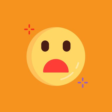 Üzgün emoji simgesi simgesi düz stil