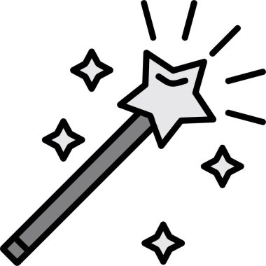 çubuk simgesi. çubuk simgesi. Sihirli vektör simgesi izole edildi