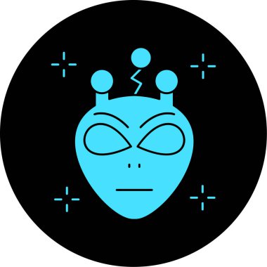 Uzaylı simgesi vektör illüstrasyonu