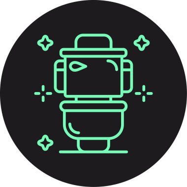 Bir kahve makinesi simgesinin vektör çizimi