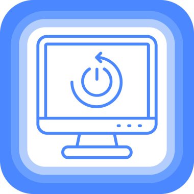 Bilgisayar simgesinin vektör illüstrasyonu