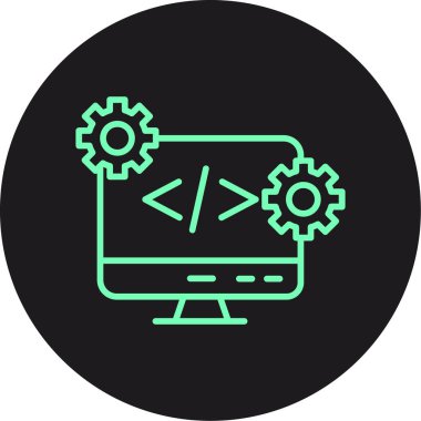 Web geliştirme simgesi vektör illüstrasyonu