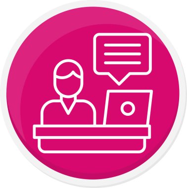 Bilgisayar. Web simgesi basit illüstrasyon