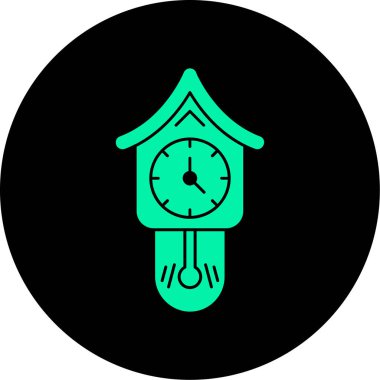 Alarm saat simgesi renk ana hatları vektörü