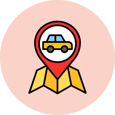 harita konumu ikon vektör illüstrasyonu