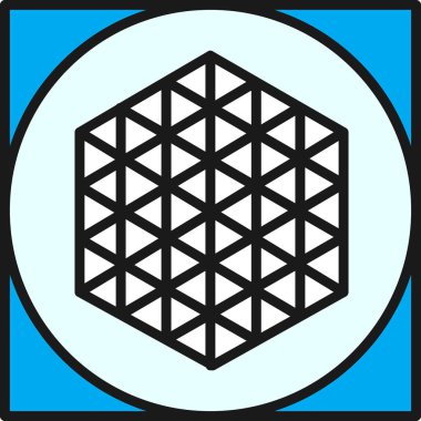 Çerçevedeki elmas ızgara vektör simgesi