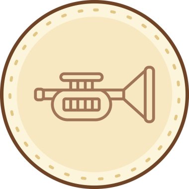 Bir müzik simgesinin vektör illüstrasyonu