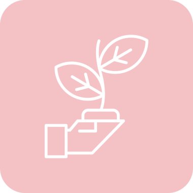 Bir çiçek simgesinin vektör illüstrasyonu