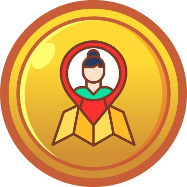 kadın simge vektör illüstrasyonu