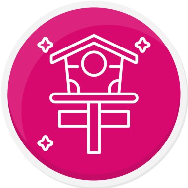 Bir ev simgesinin vektör illüstrasyonu