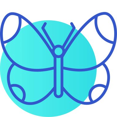 Kelebek ağ simgesi, basit vektör illüstrasyonu