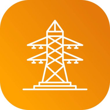 Bir kule simgesinin vektör illüstrasyonu