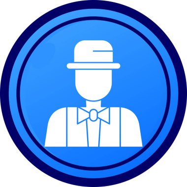 İş adamı simgesi vektör illüstrasyonu