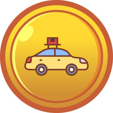 araba simgesi vektör illüstrasyonu