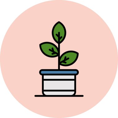 Bitki simgesinin vektör illüstrasyonu