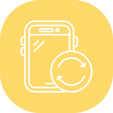 Akıllı telefon simgesinin vektör illüstrasyonu