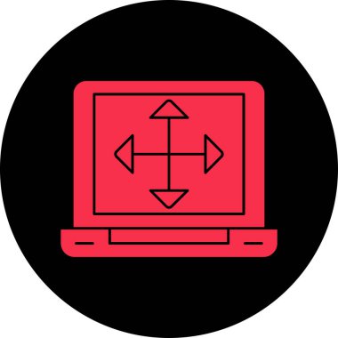 Bilgisayar. Web simgesi basit illüstrasyon