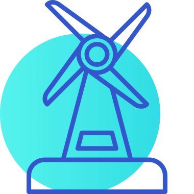 vektör rüzgar enerji simgesi