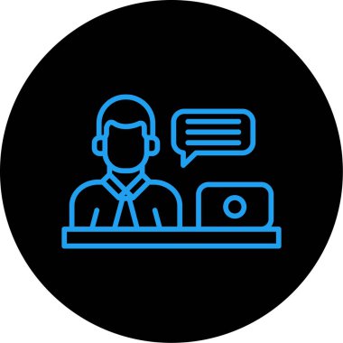 Dizüstü bilgisayarı olan bir adamın vektör çizimi