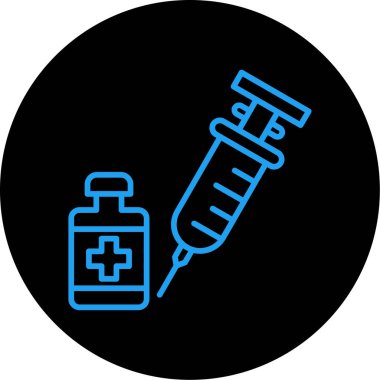 Rrrrringe aşı ikonu. vektör illüstrasyonu