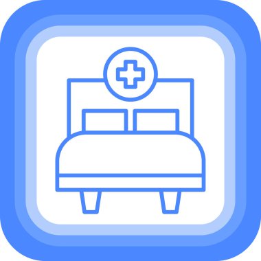 Hastane. Web simgesi basit illüstrasyon