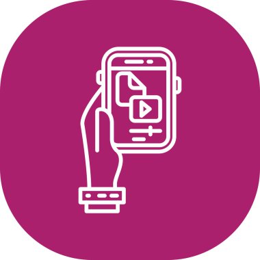 Akıllı telefon simgesinin vektör illüstrasyonu