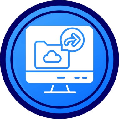 Bulut Hesaplama. Web simgesi basit illüstrasyon