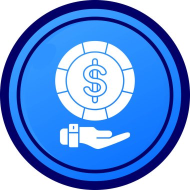 Dolar parası. Web simgesi basit illüstrasyon