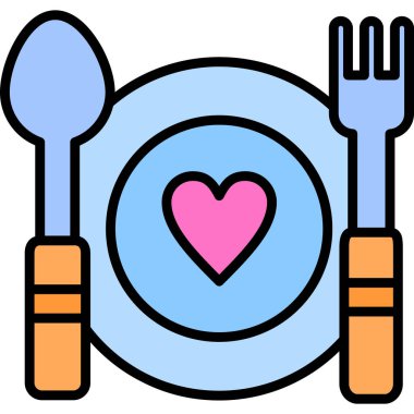 çatal simgesi vektör illüstrasyonu