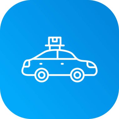 Soyut arkaplanda taksi simgesi izole edildi