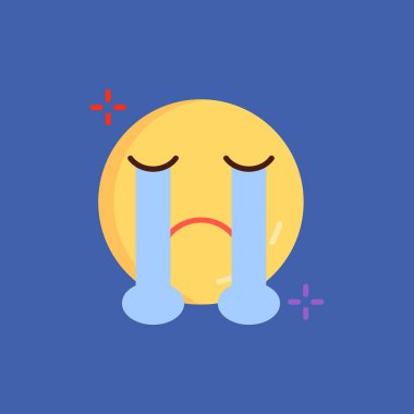 üzgün yüz simgesi vektör çizimi tasarımı