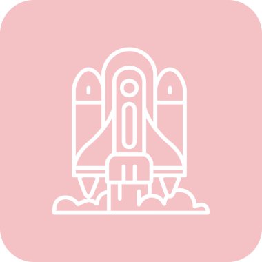 roket ikonu vektör illüstrasyonu