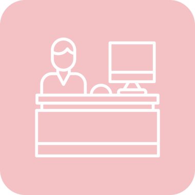 Ofis ikonu. vektör illüstrasyonu