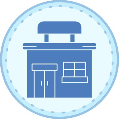 Bina. Web simgesi basit illüstrasyon