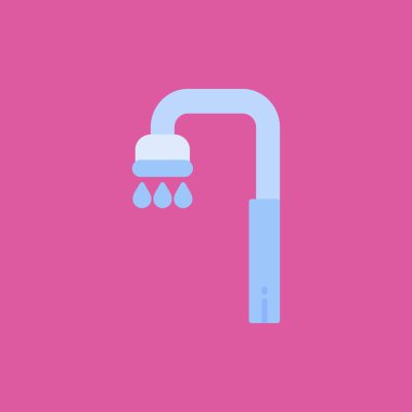 Damlalar vektör illüstrasyon tasarımı olan musluk