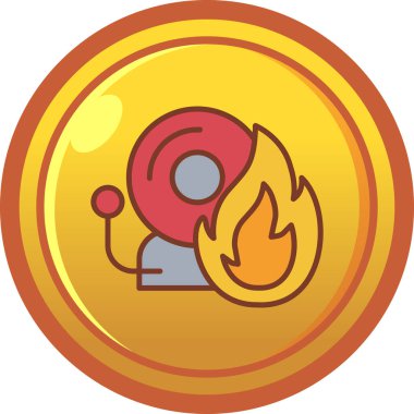 Ateş simgesi, vektör çizimi