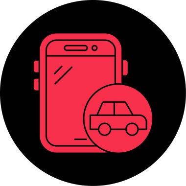 Moda biçimi izole edilmiş arka planda cep telefonu simgesi