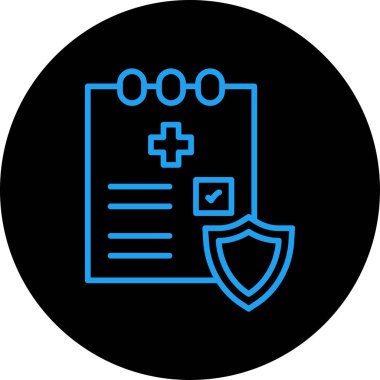 Kalkan simgesinin vektör illüstrasyonu