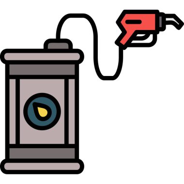 gaz pompası renk taslak vektörü