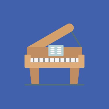 piyano enstrümanı ikon vektör illüstrasyon tasarımı