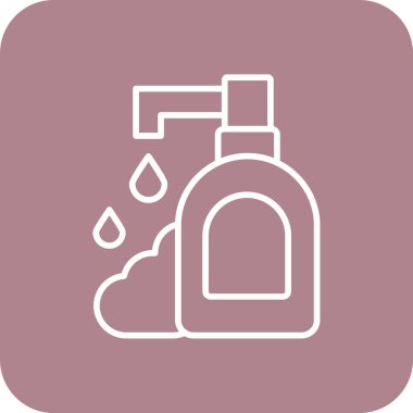 Modern sabun simgesinin vektör illüstrasyonu