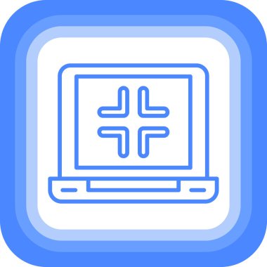 Bilgisayar. Web simgesi basit illüstrasyon