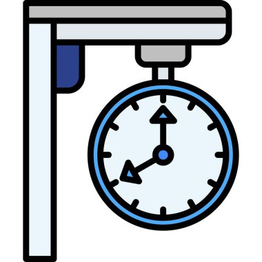 Kronometre simgesi, vektör illüstrasyonu