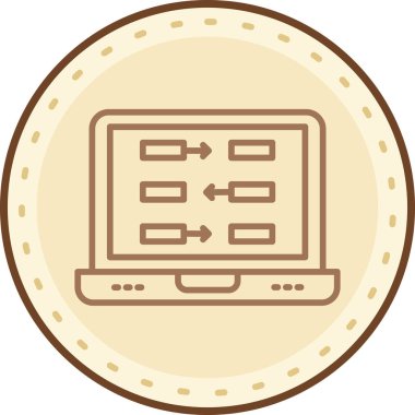 Bilgisayar. Web simgesi basit illüstrasyon