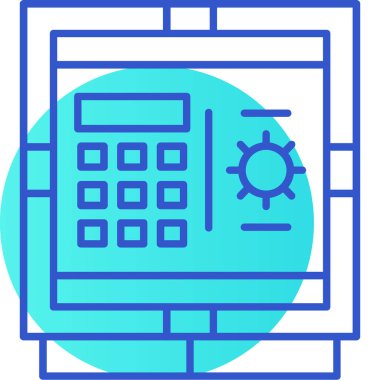 hesap makinesi simgesi, vektör illüstrasyonu