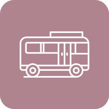 bus simgesi vektör illüstrasyonu