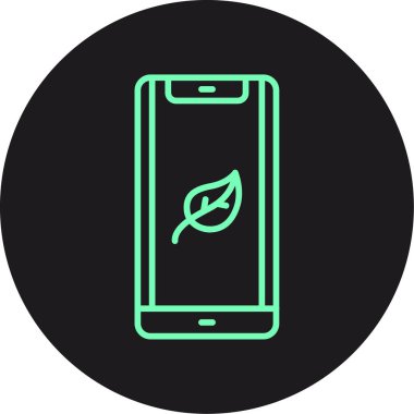 Bir smartphone simge vektör çizim