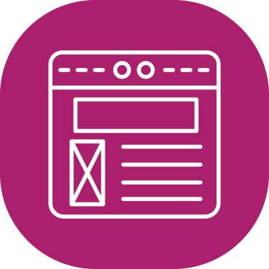 Tarayıcı. Web simgesi basit illüstrasyon